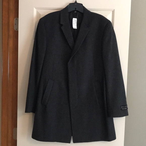 Jos. A. Bank Other - Men's Gray Herringbone Wool Overcoat / Top Coat